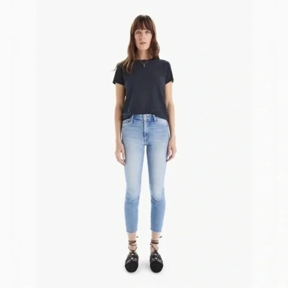 Mother High Waisted Looker Jeans Ankle Fray Size 28 B1412 - Picture 1 of 7